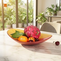 Plat à salade en résine durable, écologique, fait main, minimaliste, multicolores, pour les fêtes, la maison, l'hôtel et le bar