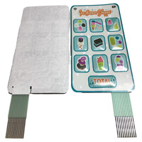 Clavier à membrane tactile en métal avec revêtement graphique en PC/PET pour appareils électroménagers, notamment les machines à crème glacée