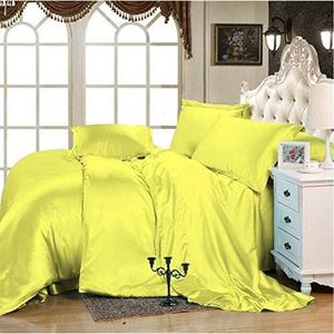 Solid Copper Satin Comforter Set 4 Piece Classic Bedding Home Use Woven Fabric Machine Washable - Product Image 6