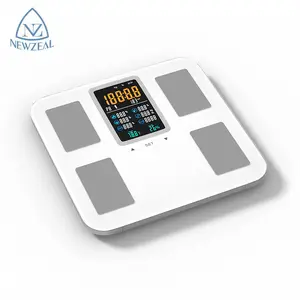 Akıllı BMI monitör tartı Aifit APP 180kg 396lbs dijital şarj edilebilir insan vücudu insan BMI için tartı