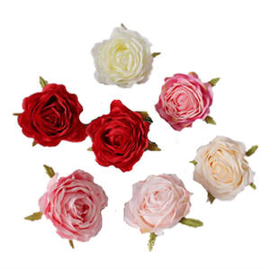 Cabeza de flor artificial falsa de seda rosa de 8 cm <span class=keywords><strong>para</strong></span> decoración centro de mesa de flores DIY - Product Image 1