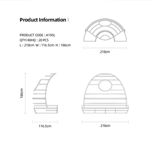 Artie'nin orijinal tasarım lüks hintkamışı bahçe mobilyası kesit kanepe bahçe mobilyaları PE Rattan şezlong büyük Daybed - Product Image 4
