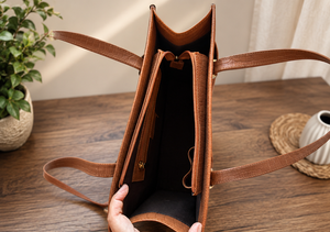 Bolso Tote de Cuero de Becerro de Grano Completo para Hombre, Bolso de Oficina Espacioso - Product Image 2