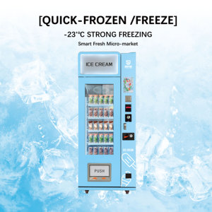 Jsk đồng tiền hoạt động mềm <span class=keywords><strong>Ice</strong></span> Cream Máy bán hàng tự động cho thực phẩm đông lạnh với tự động pha chế và hệ thống làm mát tự dịch vụ - Product Image 4