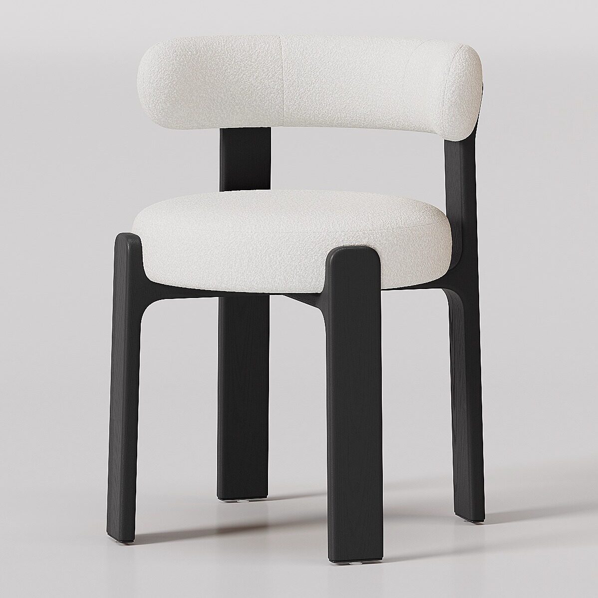 Black wooden frame + white lambswool-installation required