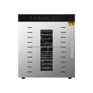 Deshidratador de alimentos industrial de 12 bandejas, horno de secado, secador de frutas y verduras de laboratorio de acero, máquina de deshidratación a la venta