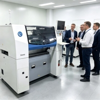 Monteur CMS Samsung SM411 d'occasion en stock, 42 000 CPH, double voie, haute vitesse, placement de puces, production de PCB rentable