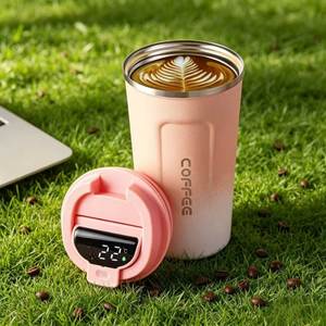 Thermos de voyage en acier inoxydable 380/510 ml à double paroi isolé sous vide, tasse à café anti-fuite sans BPA, écologique, boîte cadeau 12-24 - Product Image 5