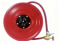 1 inci tebal dilapisi merah PVC fleksibel selang api Reel 30 meter ayunan braket Drum Jet semprot Nozzle Hydrant peralatan pemadam kebakaran