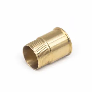 Tùy Chỉnh Brass Ống Lót CNC Biến Ống Đồng Loại Ren Tay Áo Ống Lót Vòng Brass Núm Vú Cho Tản Nhiệt Van