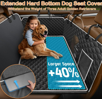 Housse de siège de voiture détachable 600D étanche pour hamac pour chien Support à fond dur pour extension de siège arrière anti-rayures 400lbs pour chiens