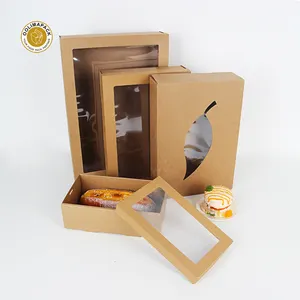 OOLIMAPACK Papel Kraft Cajas de comida para llevar Cajas de pastoreo con tapas transparentes