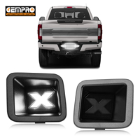 Feux arrière LED fumés style X pour plaque d'immatriculation Ford F250 F350 2017-2019 Blanc HC3B13675AC Lot de 2 pièces