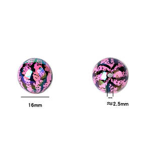 16mm Acrylic Printed Glossy Watermelon Mixed <b>Color</b> Skin <b>Beads</b> DIY Handmade Stringing Pen Mobile Phone Chain Accessory Component - Product Image 2