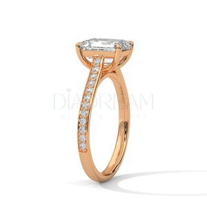 Moissanita de oro amarillo de 14kt de alta calidad, venta al por mayor, joyería de moda personalizada, anillo de diamante solitario de compromiso de boda para mujer - Product Image 2