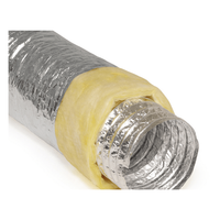 Tuyau flexible isolé en fibre de verre de conception moderne ISOKING pour système HVAC, en aluminium rose avec laine