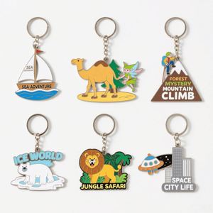 Porte-clés en métal personnalisé avec dessin animé, cadeaux créatifs, pendentifs mignons pour sacs d'école - Product Image 2