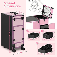 Pro Salon Nail Table Manucure avec bluetooth Design Pliable Salon De Beauté Nail Desk Table De Manucure Bagages Mobiles Nail Table