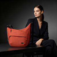 Sac bandoulière tendance pour femme, imperméable en nylon, multi-poches, sac messager de voyage