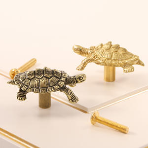 Maniglia creativa della porta dell'armadietto delle tartarughe in ottone - Product Image 6