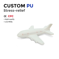 Jouets Squishy Personnalisés en PU en Forme d'Avion, à Remontée Lente, Anti-Stress, Jouet Sensoriel à Presser pour Enfants et Adultes