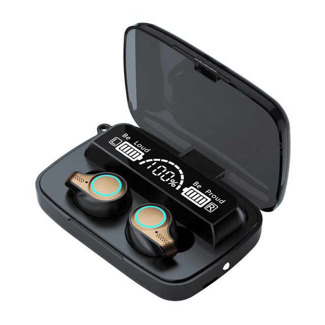 M18 TWS Bluetooth Earphones Wireless Fingerprint Touch Headset Charging Waterproof HIFI Stereo Earbuds for Sports Headphone