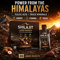 Sachets de Shilajit Liquide – Mélange Minéral d'Acide Fulvique – Boisson Bien-être Dose Unique – Fabrication ODM – Emballage Personnalisé – Fournisseur en Gros