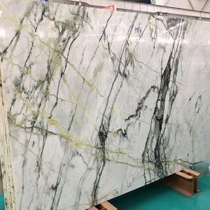 Goldtop Stone Customized Polished Modern Waterproof Calacatta Verde <b>Marble</b> Slabs OEM ODM Service Hotel Villa Wall Countertop Big - Product Image 6