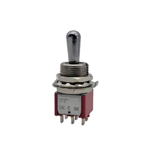 12MM 6 Pin Three Position Momentary Toggle Switch For Instrumentation