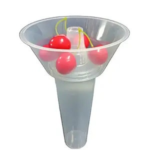 SP2089 Transparent pp plastic snack drink combination set, food grade disposable hot pot cup