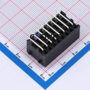 DB2ERHBG-3.5-2*8P-BK Plug-in Terminal Block Bent Lead Through Hole,P=3.5mm Board-to-Board / Socket Closed Snap Fixing 2x8P 3.5mm - Product Image 2
