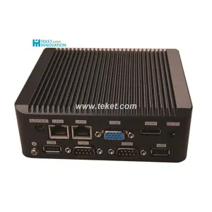 Nhúng công nghiệp Mini PC với Intel Gemini hồ bộ vi xử lý n4100 j4105 j4125 kép Lan 6 Com RS485 LVDS GPIO không quạt