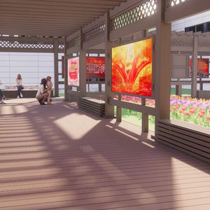 Pérgola <span class=keywords><strong>de</strong></span> porche delantero parasol exterior <span class=keywords><strong>de</strong></span> diseño moderno adjunta a la pérgola <span class=keywords><strong>de</strong></span> Wpc compuesta <span class=keywords><strong>de</strong></span> <span class=keywords><strong>madera</strong></span> <span class=keywords><strong>de</strong></span> la casa - Product Image 6