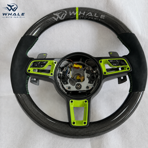 Volant en fibre de carbone de style OEM amélioré, compatible avec Porsche 911 991.2 Carrera Targa Turbo GTS <span class=keywords><strong>GT3</strong></span> <span class=keywords><strong>GT3</strong></span> <span class=keywords><strong>RS</strong></span> 2011-2019 - Product Image 5