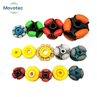 Roues omnidirectionnelles Movotec Omni Model, capacité de charge 80-100 kg, diamètre 125 mm, roulement à billes triple en acier, nouvelles roues omnidirectionnelles