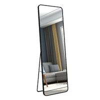 Espejo de Pared Rectangular Moderno y Elegante, de Metal Plateado, Tamaño Personalizable para Hoteles, Dormitorios y Salas de Estar