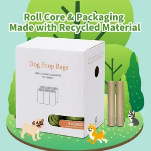 Sac à crottes de chien jetable compostable biodégradable imprimé de logo personnalisé