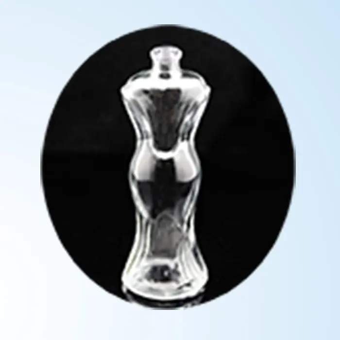 गर्म बिक्री 50ml कलात्मक मॉडलिंग स्पष्ट इत्र कांच की बोतल के साथ 15mm समेटना गर्दन के G0023