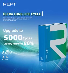 Batería REPT LFP230Ah 3.2V de ciclo de vida largo, 5000 ciclos, celda prismática de iones de litio para sistema de almacenamiento de energía solar. - Product Image 2
