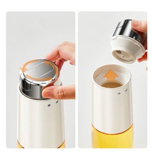 Kitchen Cook 280ml 9.5oz 500ml 17oz Glass Olive Oil Dispenser Bottle Auto Flip Soy <b>Sauce</b> Vinegar Stainless Steel Oil Container - Product Image 5