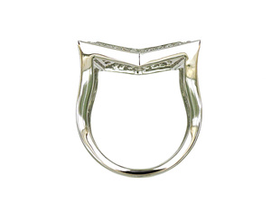 Bague étoile géométrique ouverte en or blanc 18 carats sertie de diamants, bijou moderne et audacieux pour femme - Product Image 3