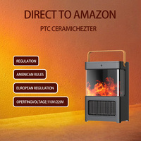 Portable rapide silencieux nouveau 3D Simulation flamme réchauffeur d'air chaud maison PTC chauffage en céramique bureau cheminée réchauffeur d'air intérieur
