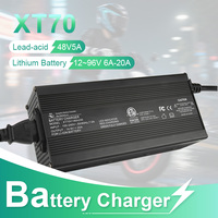 Chargeur de batterie de voiture au lithium-ion Xie Tong XT70 72V 15A 600W numérique compatible UE/US pour vélo électrique et trottinette, boîtier en aluminium