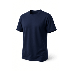 T-shirt en coton marron pour homme, manches courtes, col rond, coupe classique, décontracté, couleur unie, tricot jersey respirant, 230g, teint uni - Product Image 4