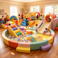 Promotion : Aire de jeux intérieure colorée pour enfants, petit château gonflable portable, parc d'attractions souple pour maternelles