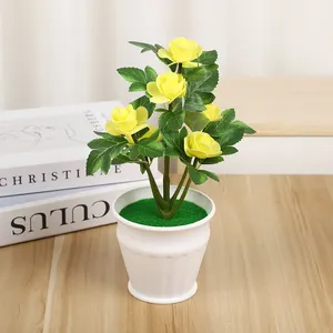 <span class=keywords><strong>Rosa</strong></span> Artificiale Realistica <span class=keywords><strong>in</strong></span> <span class=keywords><strong>Vaso</strong></span> per Decorazioni Nuziali, Centrotavola Creativo, per Fotografia e Allestimenti Floreali - Product Image 3