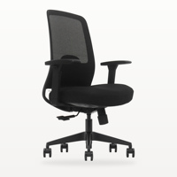 Chaise de bureau ergonomique moderne à dossier mi-haut, testée BIFMA, pour bureau informatique et espace de travail professionnel
