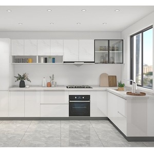 Gabinetes de Melamina Minimalistas Urbanos - Diseño de Cocina Contemporáneo con Líneas Limpias y Superficies Duraderas de Primera Calidad - Product Image 4