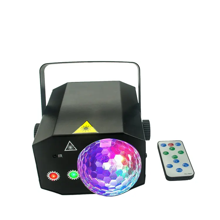 RGB 16in1 laser chiếu đèn laser phân kỳ Hiệu ứng DJ ma thuật Bóng đèn pha lê điều khiển từ xa hộp đêm KTV ánh sáng sân khấu