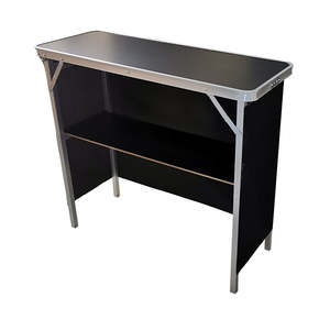 Table de bar/salle à manger pliante multifonctionnelle moderne pour l'extérieur et l'intérieur, avec jupe amovible, idéale pour les barbecues et les espaces extérieurs. - Product Image 3